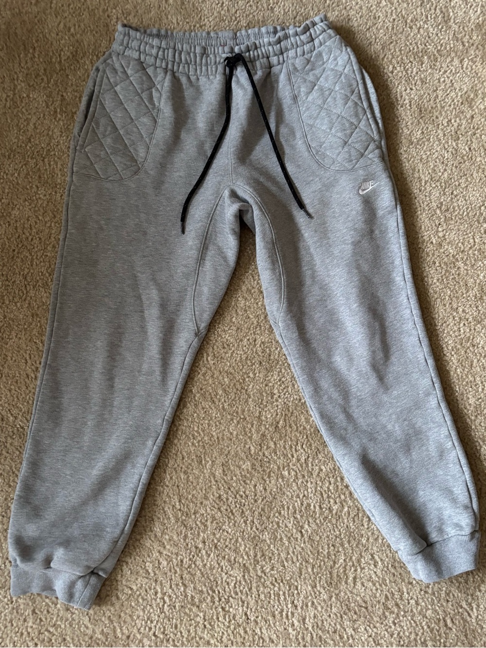 Nike Gray Quilted Pocket Men's Jogger Sweatpants